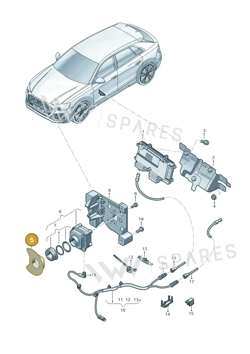 4M0980295 — Audi RS Q8 (2019-2025) diagram 595907240, position 5