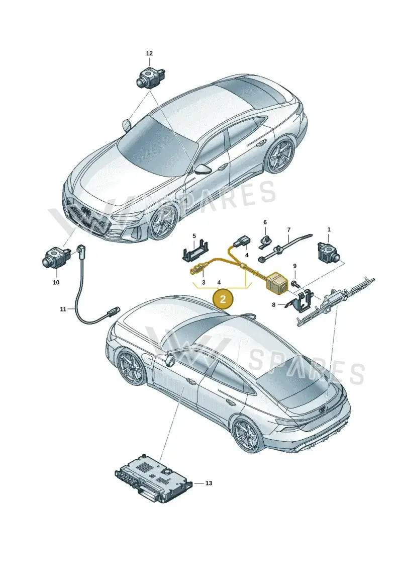 4M0980556A — Audi RS e-tron GT (2020-2025) diagram 4j1907260, position 2