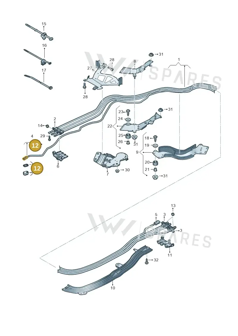 4M0998737 — Audi A8 (2017-2025) diagram 838970010, position 12