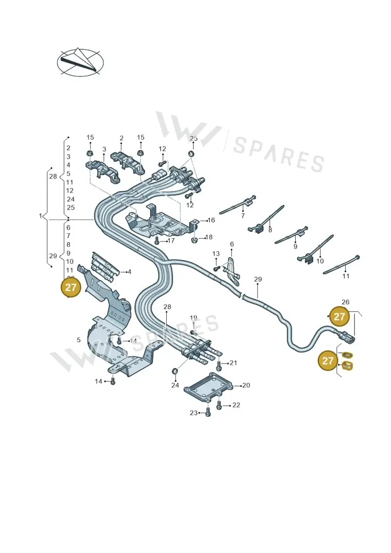 4M0998737 — Volkswagen Touareg (2017-2025) diagram 859970100, position 27