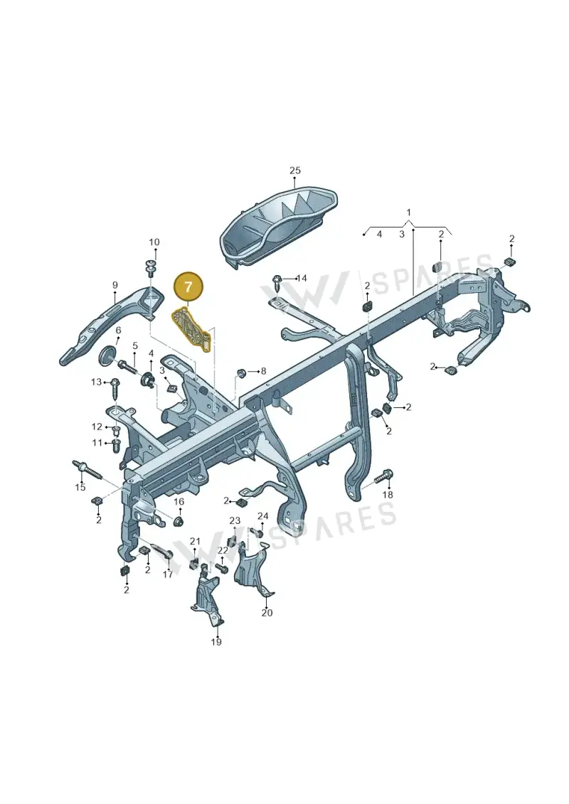 4M1857745 — Audi RS4 Avant (2017-2025) diagram 849857000, position 7