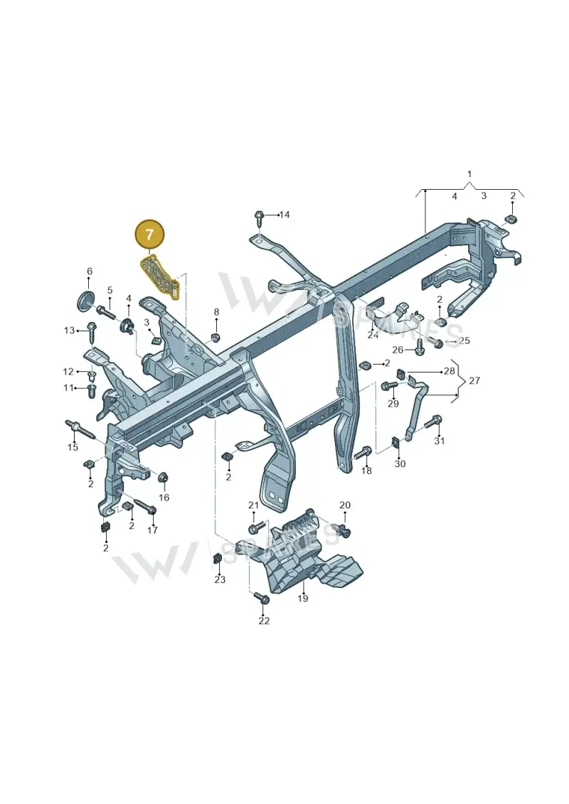 4M1857746 — Audi Q5 (2016-2025) diagram 896857000, position 7