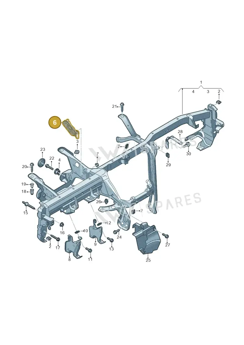 4M1857746 — Audi RS6 Avant (2019-2025) diagram 435857000, position 6