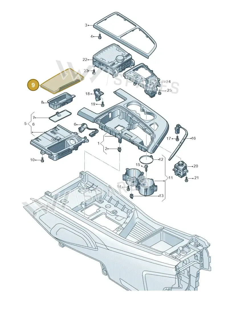 4M1863440BQY9 — Audi Q7 (2015-2025) diagram 859863520, position 9