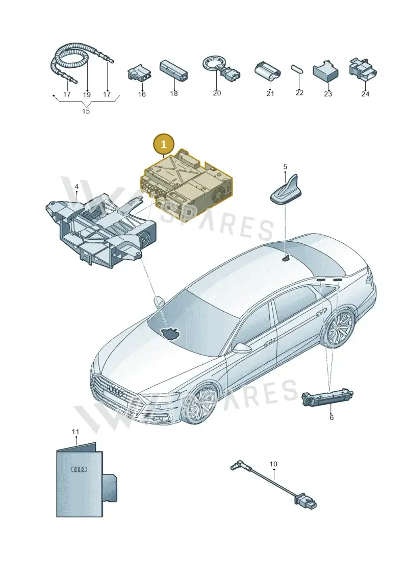 4M2035877E — Audi A8 (2017-2025) diagram 838035000, position 1