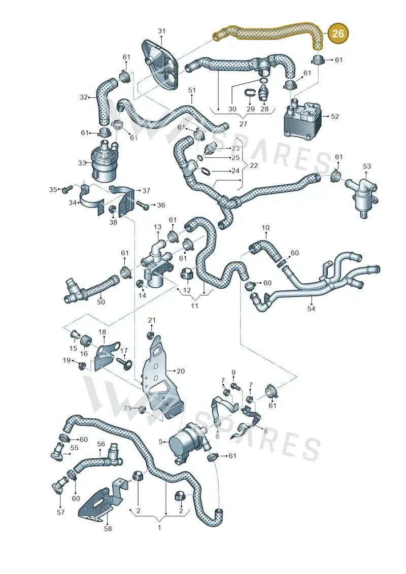 4M2121036 — Audi Q7 qu. 3.0 TDI (2015-2019) diagram 859121160, position 26