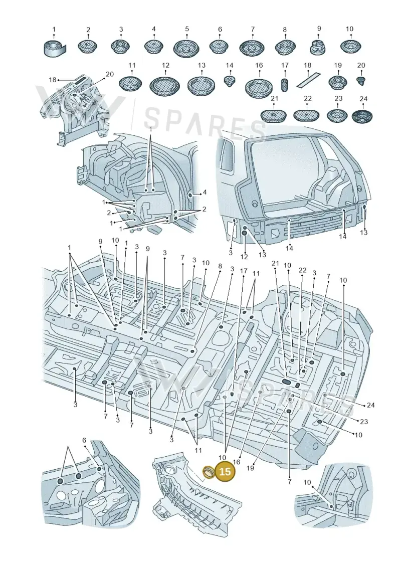 4M2805674A — Audi Q7 qu. 3.0 TDI (2015-2019) diagram 859803360, position 15