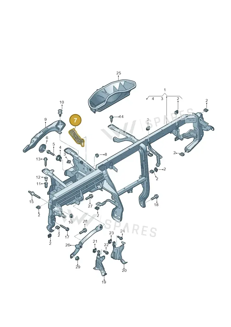 4M2857746 — Audi A5 Cabrio 2.0 (2016-2018) diagram 848857000, position 7