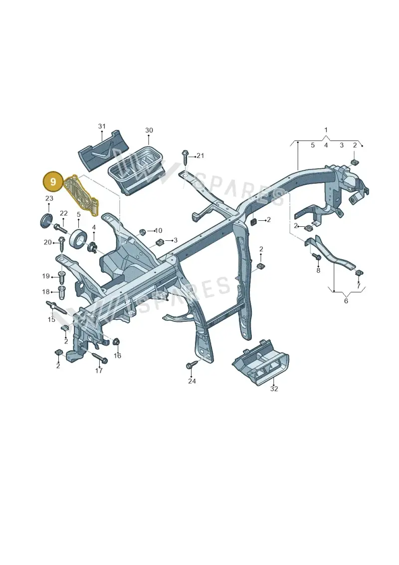 4M2857746 — Audi Q7 qu. 3.0 TDI (2015-2019) diagram 859857000, position 9