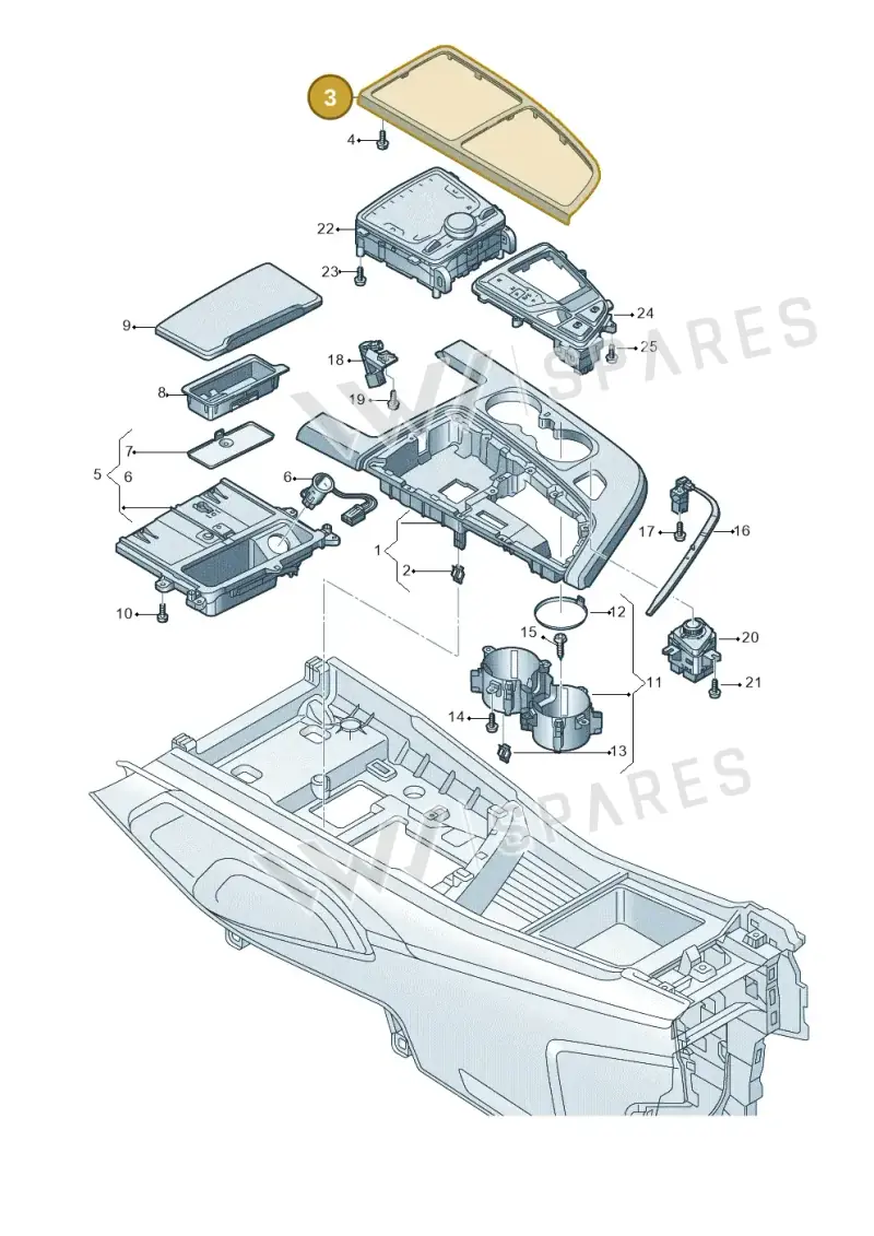4M2863321E7V7 — Audi Q7 (2015-2025) diagram 859863520, position 3