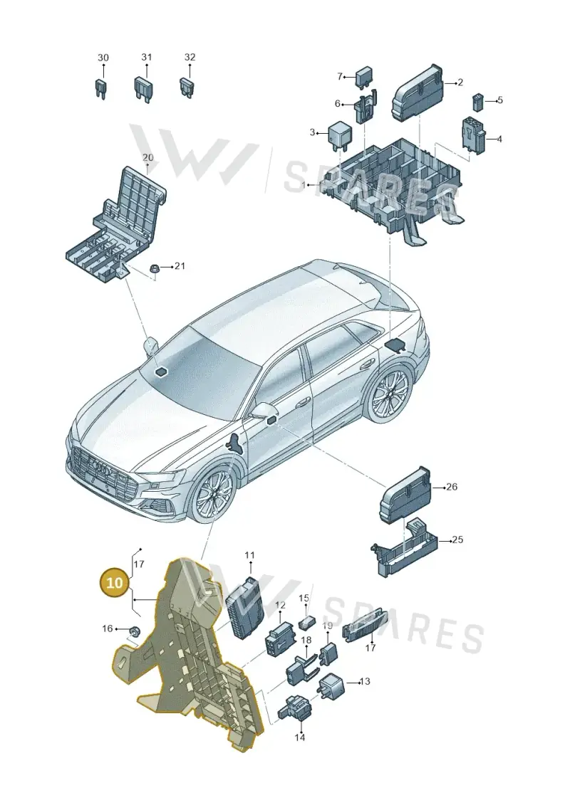 4M2971845 — Audi RS Q8 Quattro (2019-) diagram 429937000, position 10