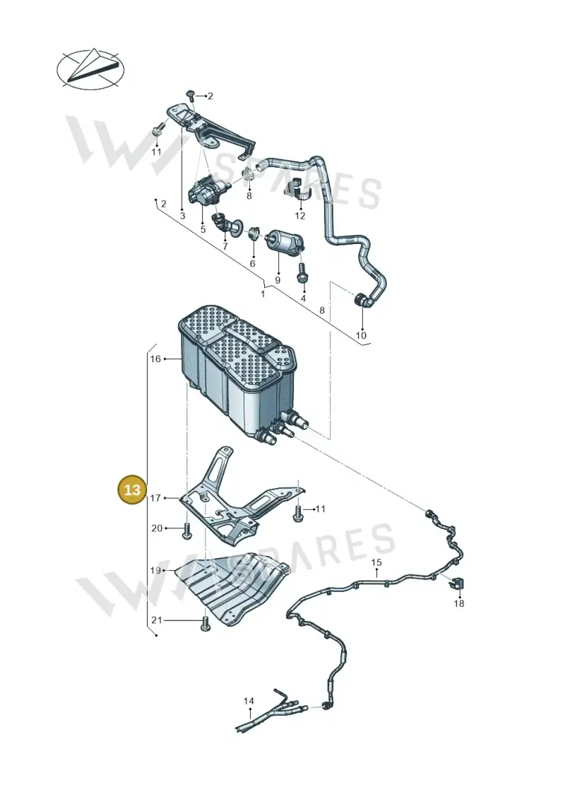 4M4201799A — Audi Q8 Quattro 3,0 (2018-) diagram 624201030, position 13