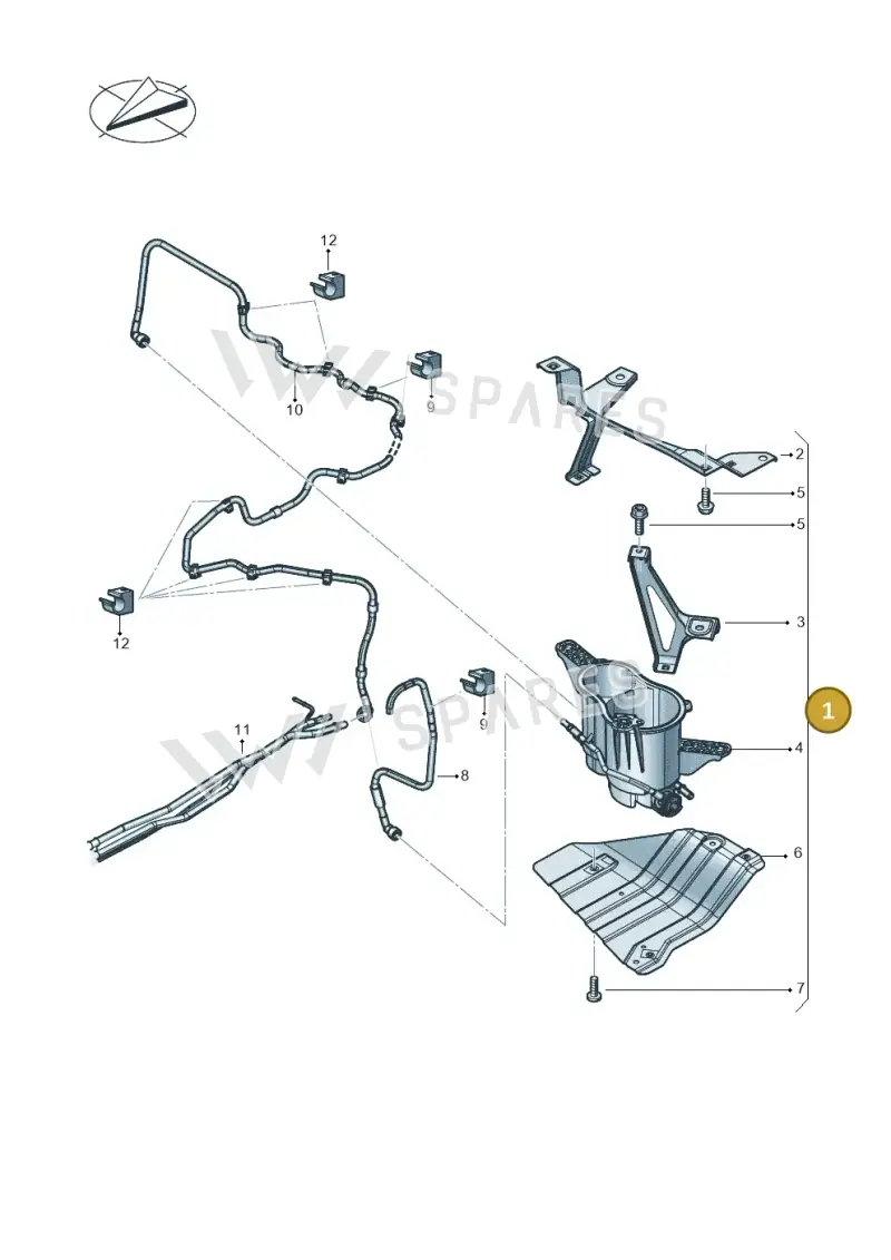 4M4201799G — Audi RS Q8 Quattro (2019-) diagram 624201040, position 1