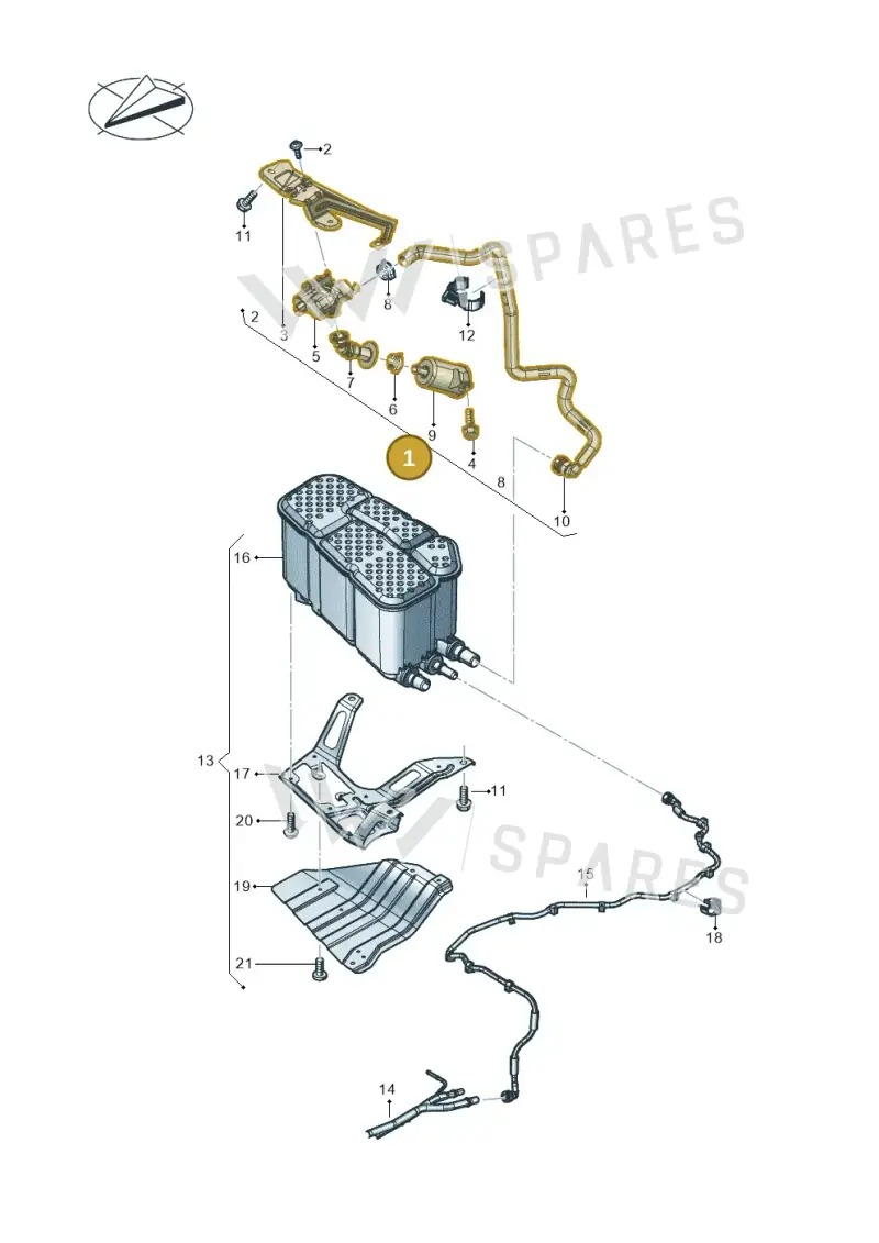 4M4201997D — Audi Q8 (2018-2025) diagram 624201030, position 1