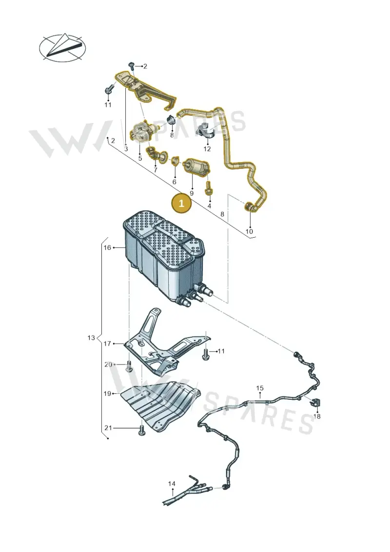 4M4201997G — Audi RS Q8 Quattro (2019-) diagram 624201030, position 1