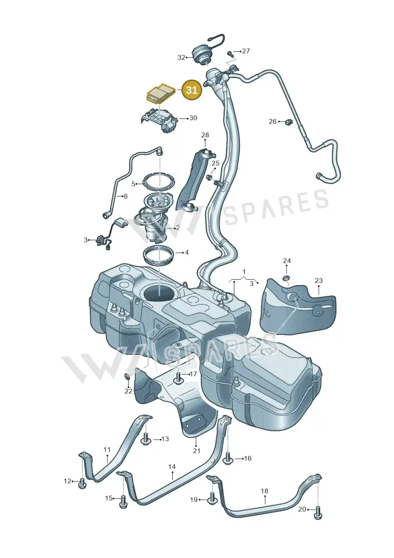 4M4906121B — Audi RS Q8 (2019-2025) diagram 595201110, position 31