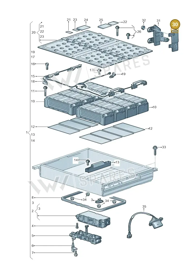4M4915233B — Audi A6 (2018-2025) diagram 838915500, position 30