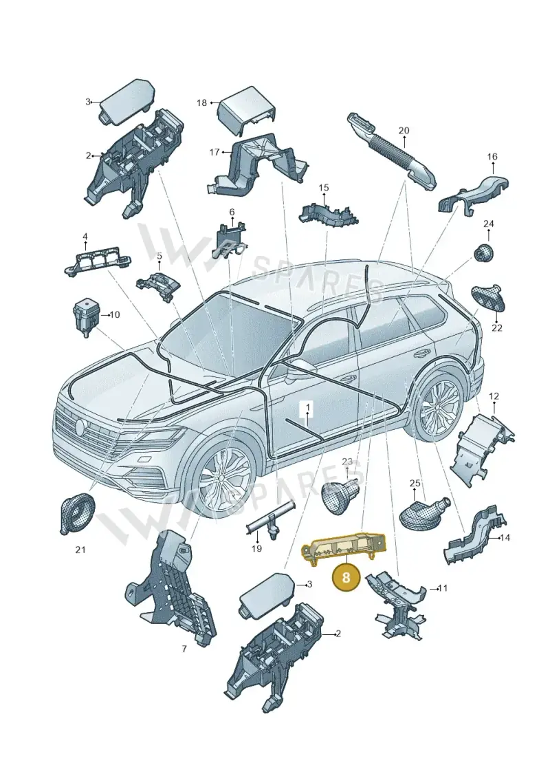 4M4937545 — Volkswagen Touareg (2017-2025) diagram 439971082, position 8