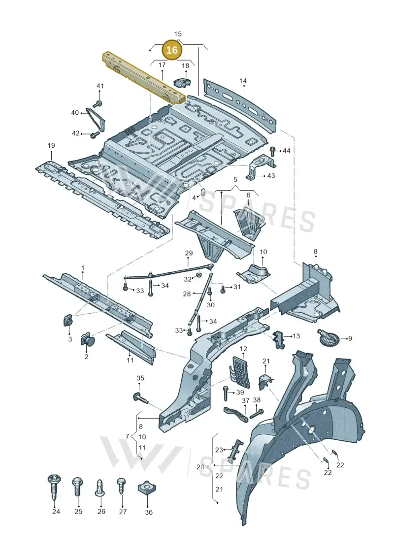 4M6803345F — Audi Q8 (2018-2025) diagram 429803000, position 16