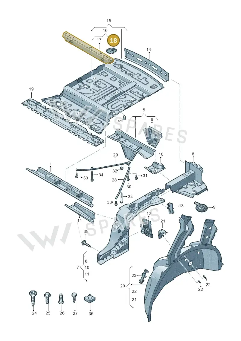 4M6809507B — Audi RS Q8 (2019-2025) diagram 595803000, position 18