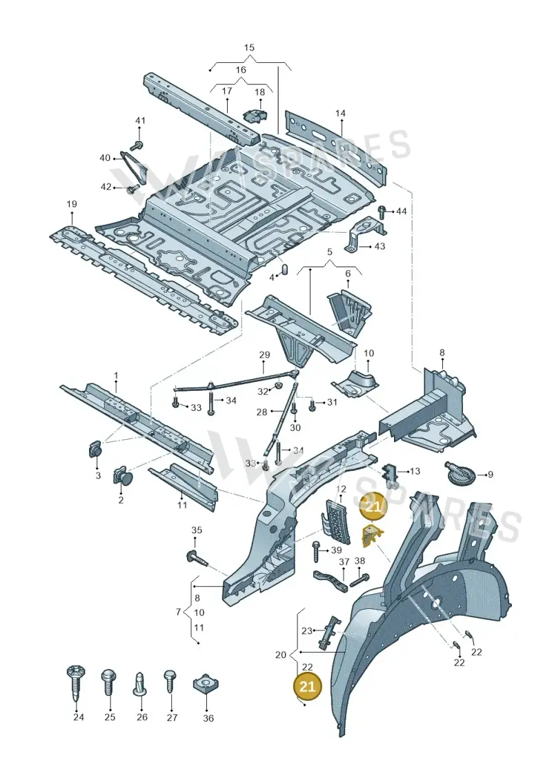 4M6810783B — Audi Q8 Quattro 3,0 (2018-) diagram 429803000, position 21