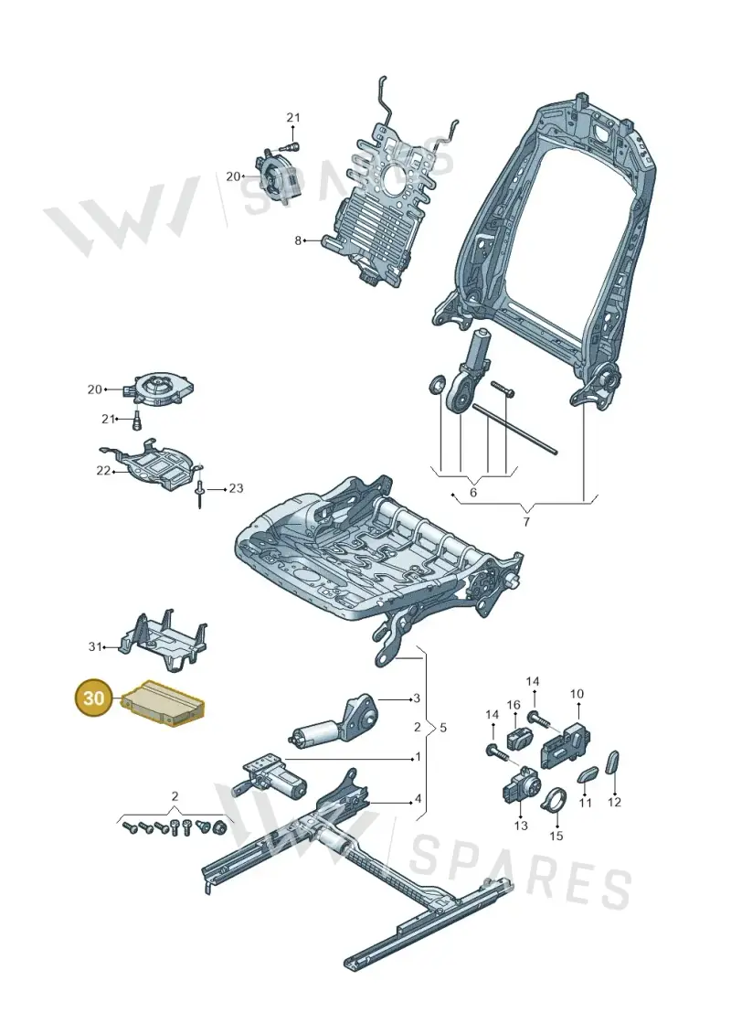 4M6959760 — Audi RS4 Avant (2017-2025) diagram 849959200, position 30