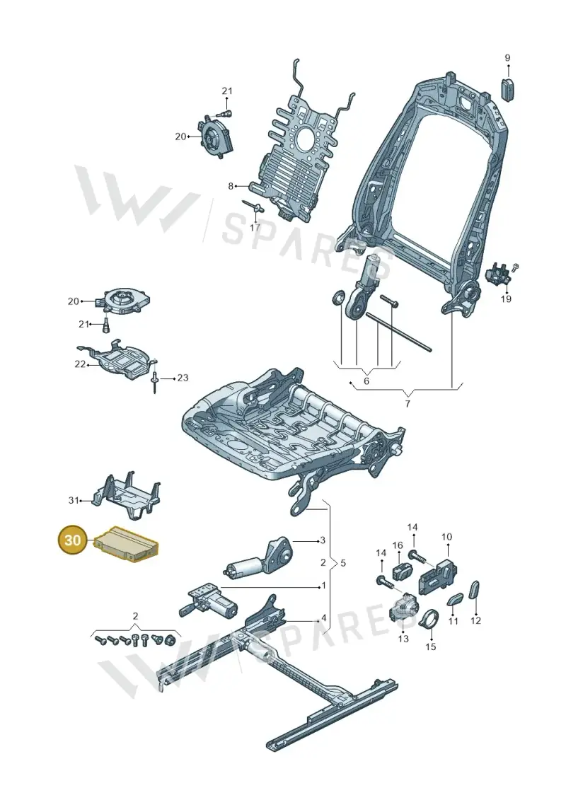 4M6959760 — Audi RS5 Sportback (2017-2025) diagram 897959200, position 30
