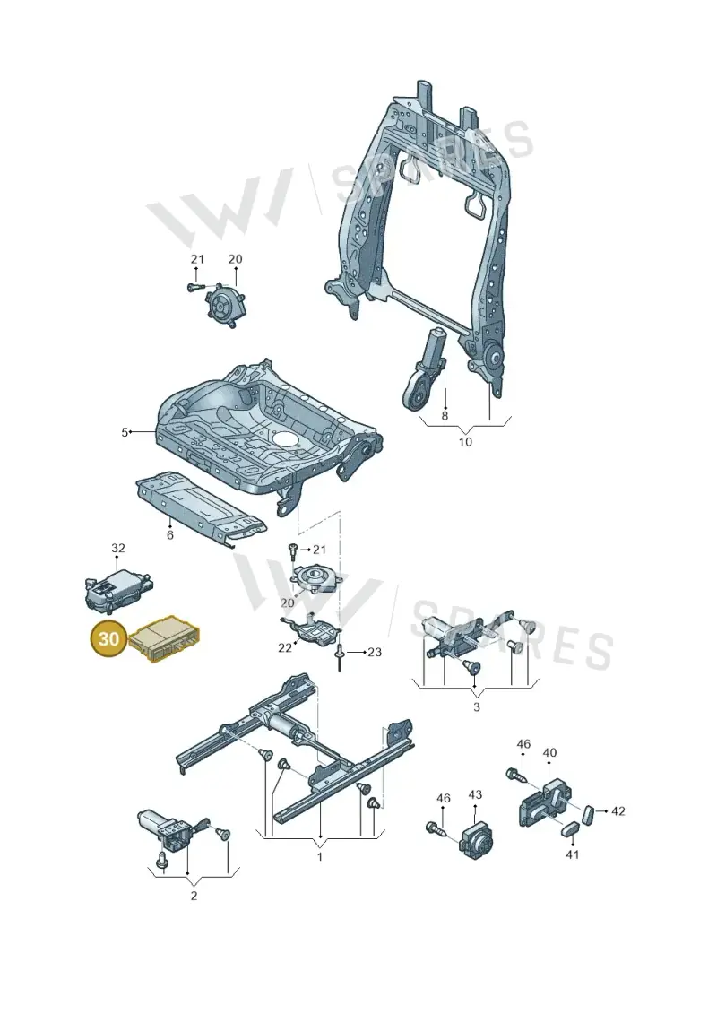 4M6959760B — Audi RS6 Avant (2019-2025) diagram 435959210, position 30