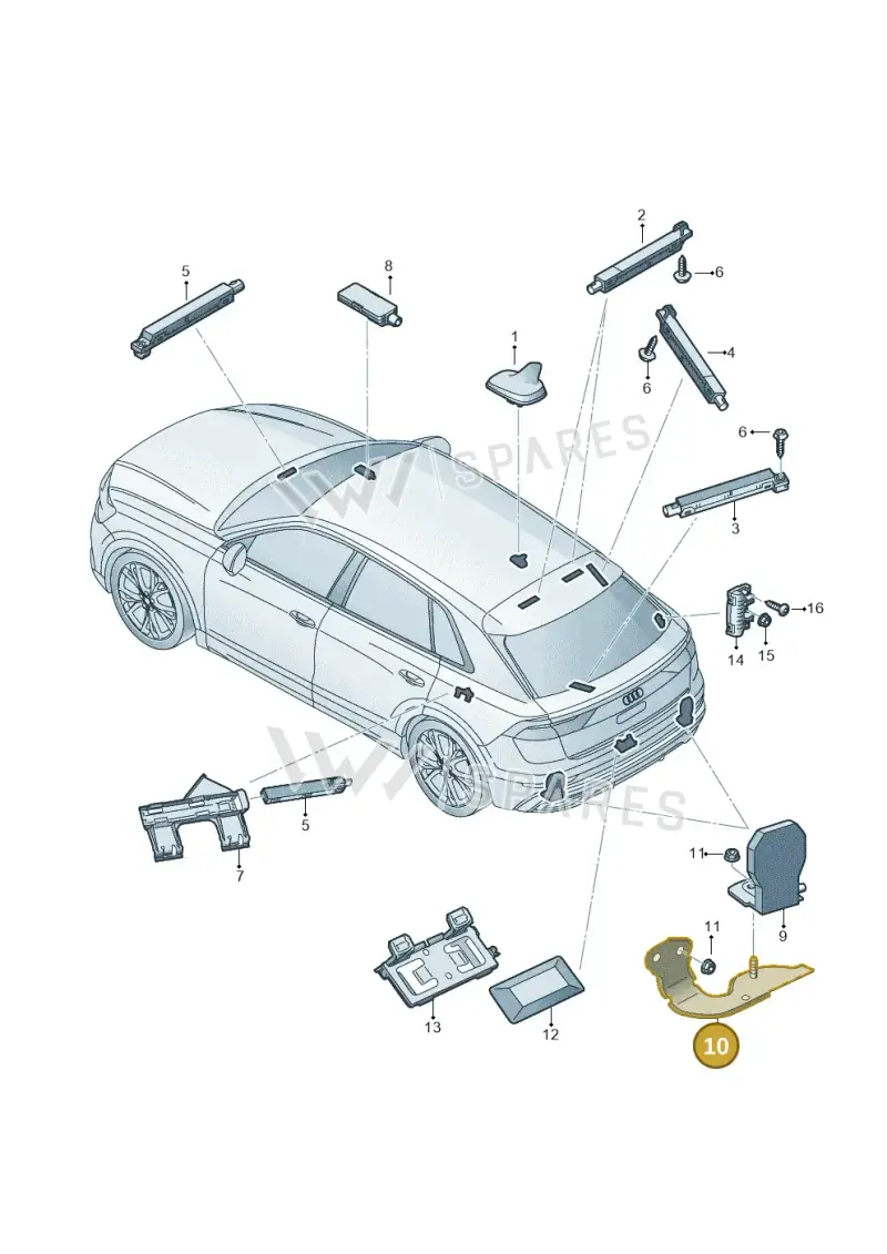 4M8035525 — Audi RS Q8 Quattro (2019-) diagram 429035010, position 10