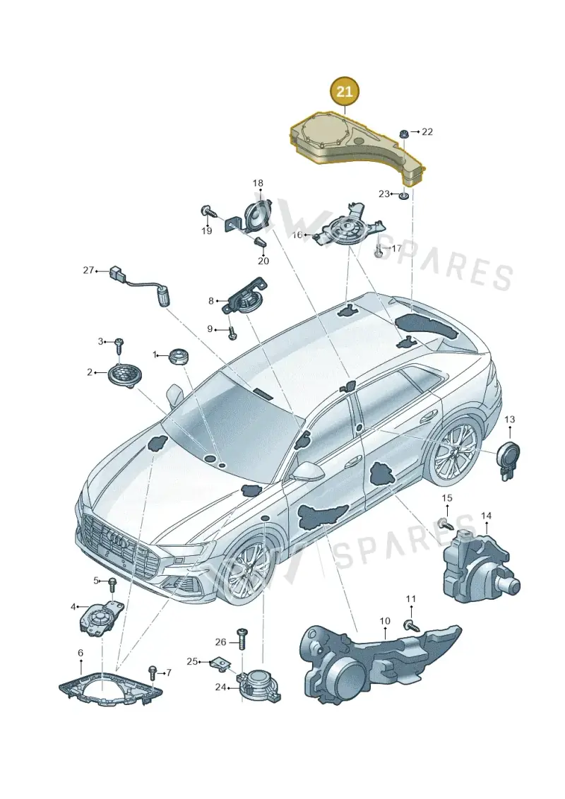 4M8035621B — Audi RS Q8 (2019-2025) diagram 429035350, position 21