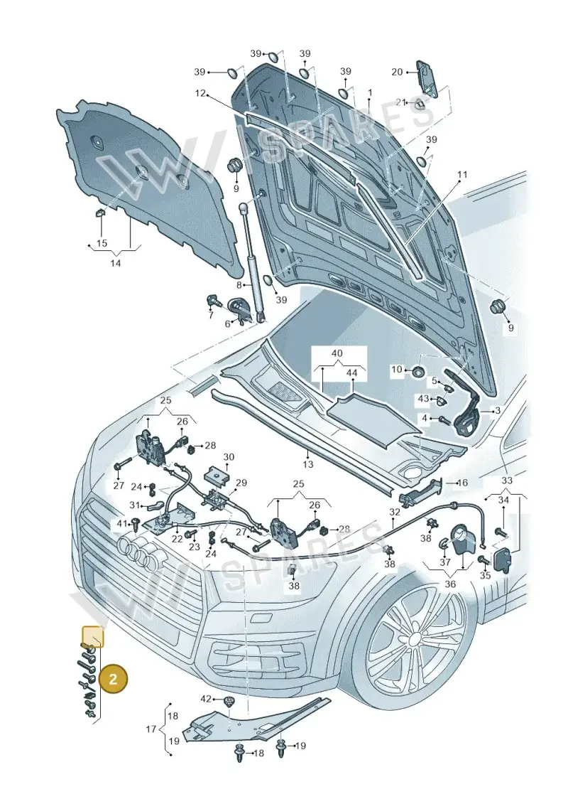4M8098615 — Audi RS Q8 (2019-2025) diagram 429823000, position 2