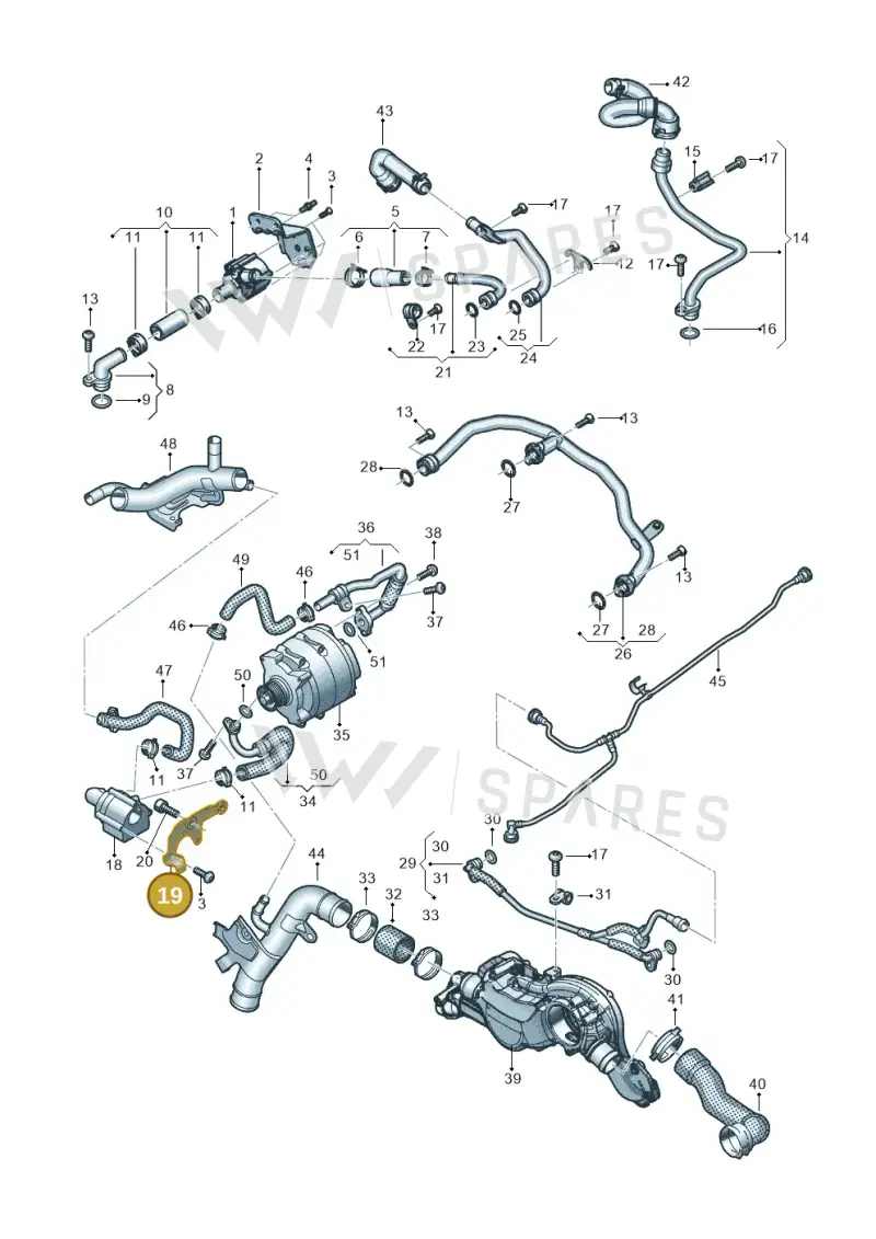 4M8121079A — Audi RS6 Avant (2019-2025) diagram 538121002, position 19