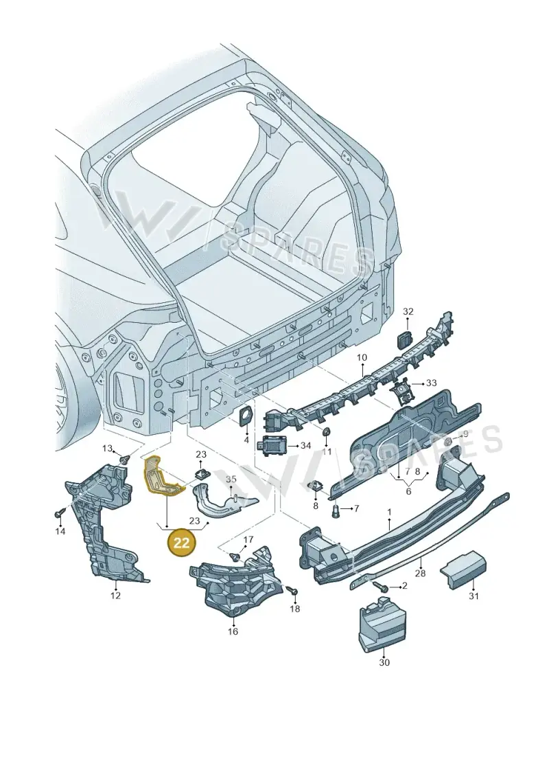 4M8807005 — Audi Q8 Quattro 3,0 (2018-) diagram 429807050, position 22
