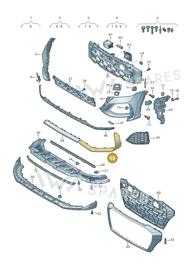 4M8807061C — Audi RS Q8 (2019-2025) diagram 595807100, position 55