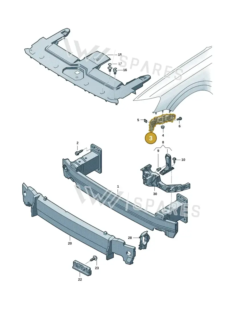 4M8807284B — Audi RS Q8 (2019-2025) diagram 429807000, position 3