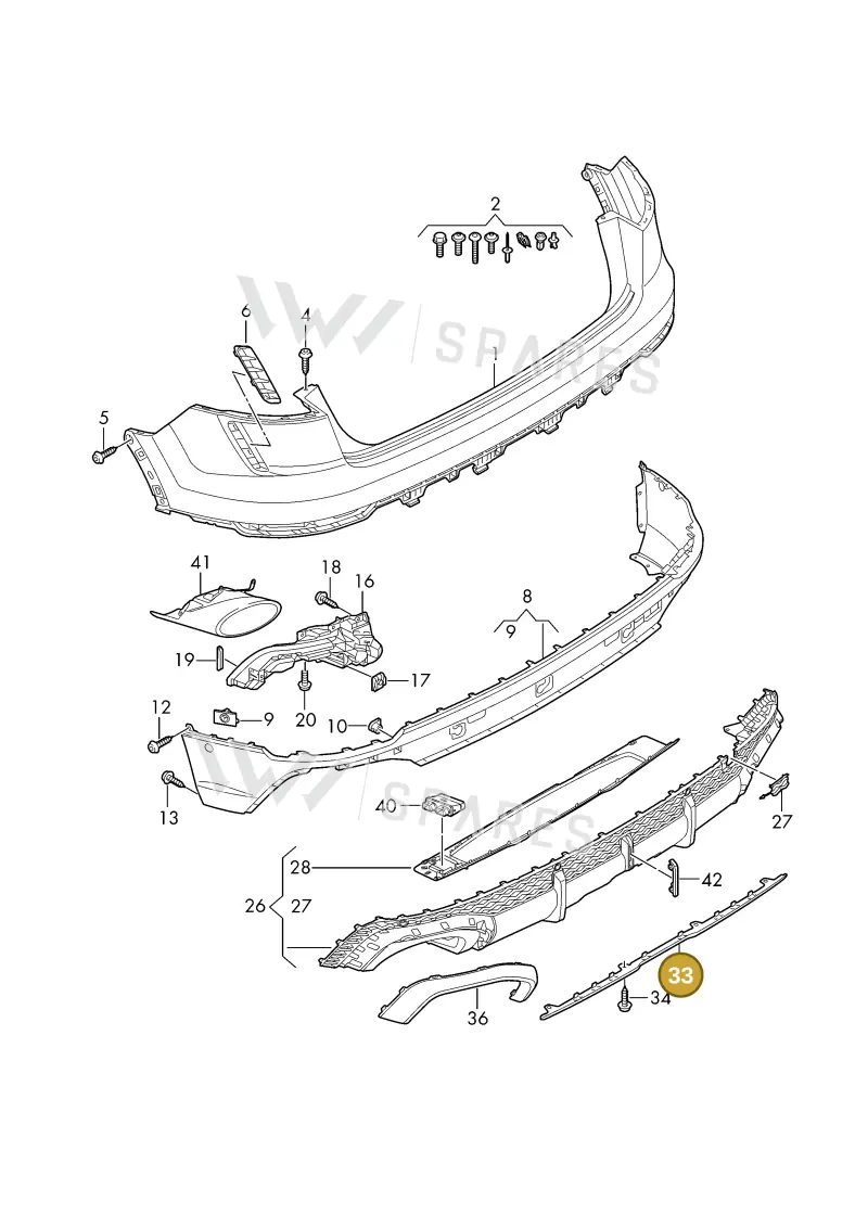 4M8807541B — Audi RS Q8 Quattro (2019-) diagram 595807700, position 33