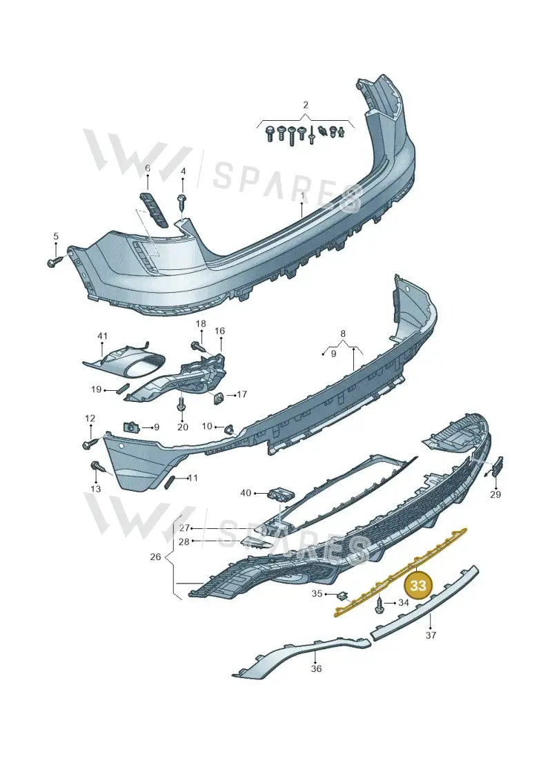 4M8807541B — Audi RS Q8 Quattro (2019-) diagram 595807600, position 33