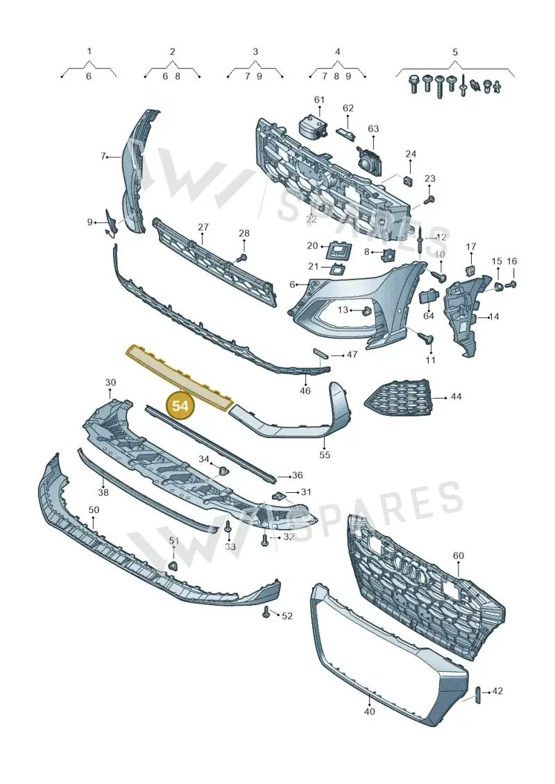 4M8807541D — Audi RS Q8 (2019-2025) diagram 595807100, position 54