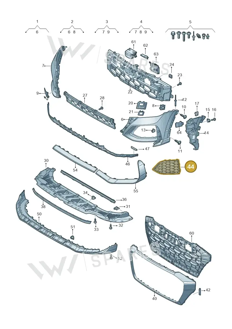 4M8807679AT94 — Audi RS Q8 Quattro (2019-) diagram 595807100, position 44