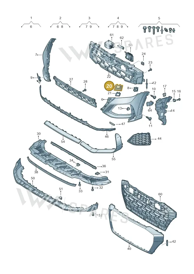 4M8807752AY9B — Audi RS Q8 (2019-2025) diagram 595807100, position 20