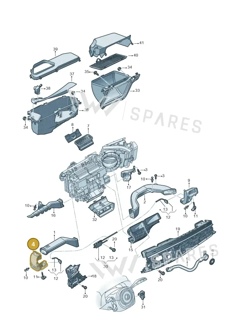 4M8819656A — Audi RS Q8 (2019-2025) diagram 429819010, position 4