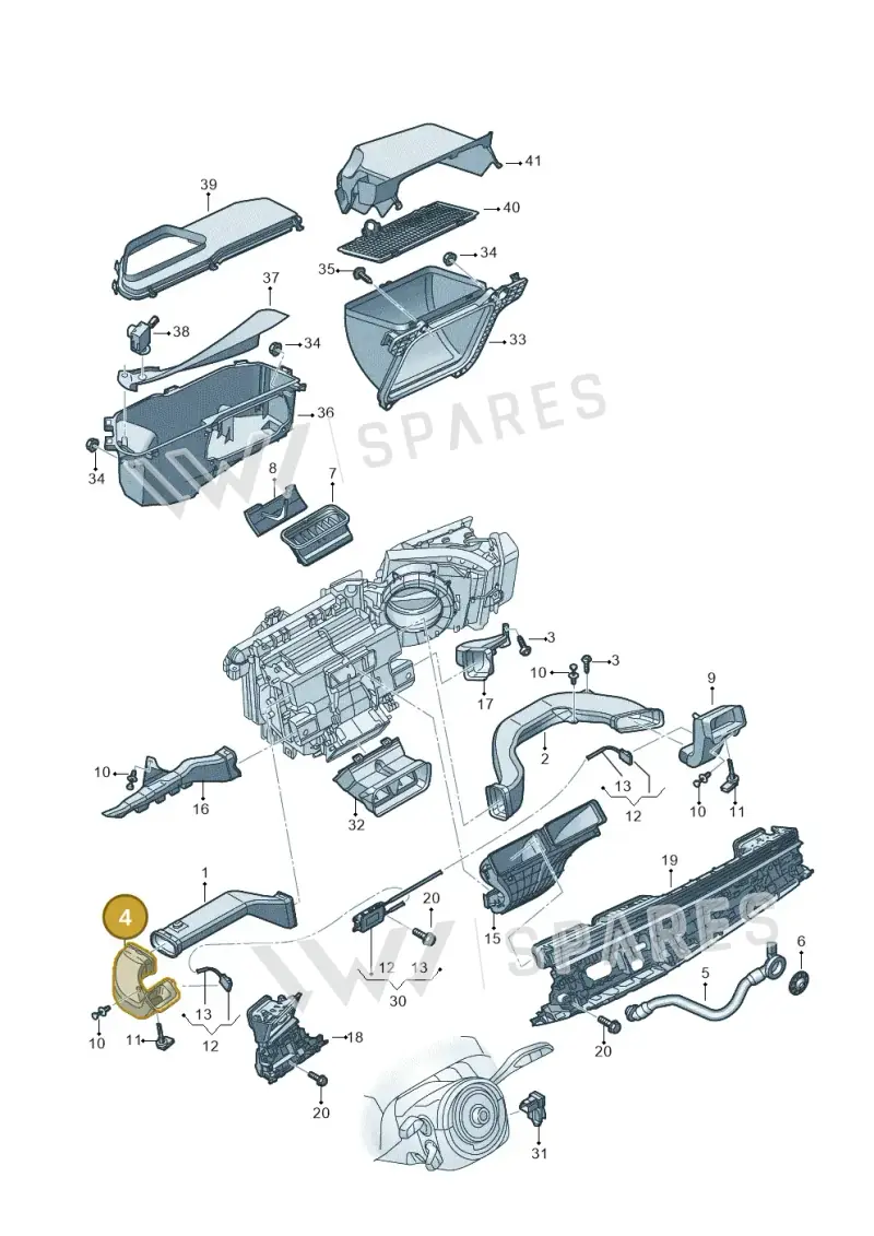 4M8819656 — Audi RS Q8 (2019-2025) diagram 429819010, position 4