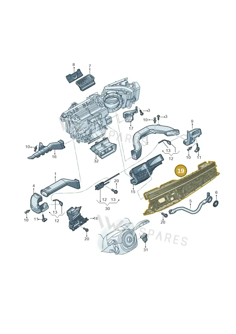 4M8820901F6PS — Audi Q7 (2015-2025) diagram 859819020, position 19