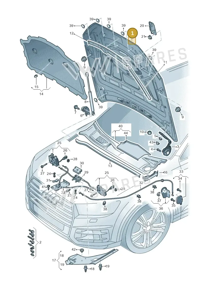 4M8823029B — Audi RS Q8 (2019-2025) diagram 429823000, position 1