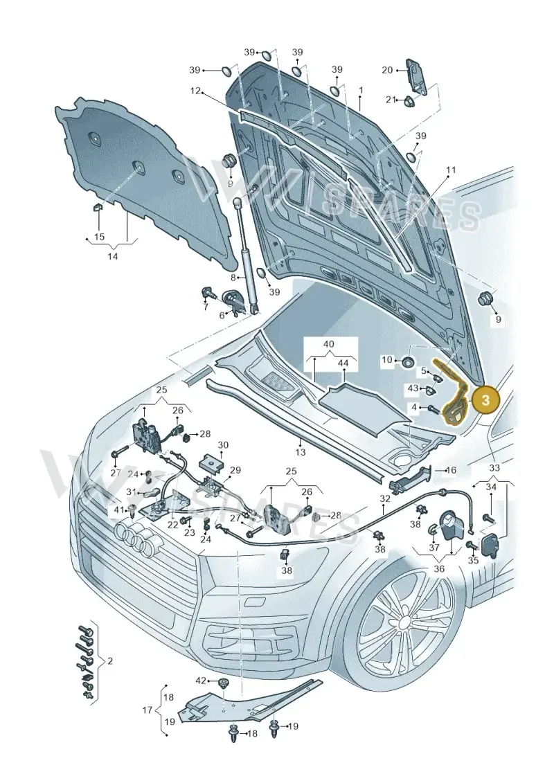 4M8823301B — Audi RS Q8 (2019-2025) diagram 429823000, position 3