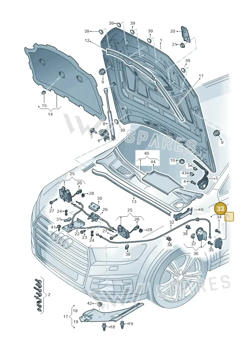 4M8823633F — Audi RS Q8 Quattro (2019-) diagram 429823000, position 33