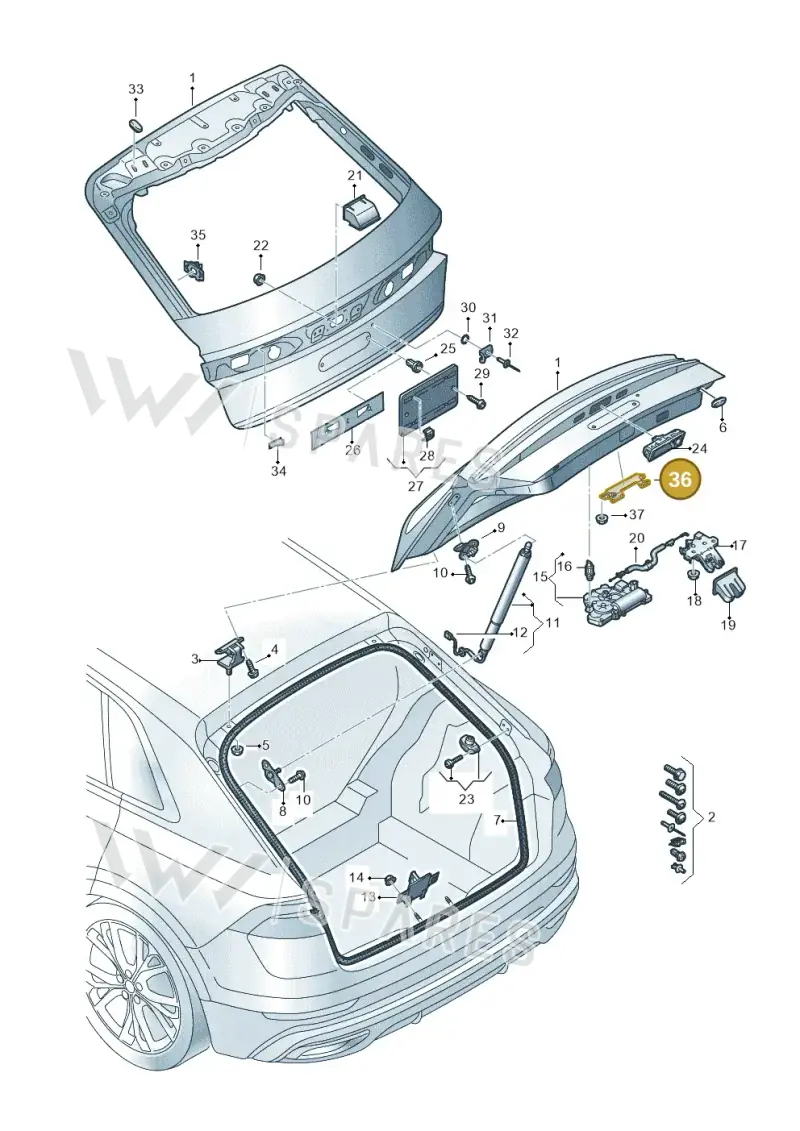 4M8827242 — Audi RS Q8 (2019-2025) diagram 429827000, position 36