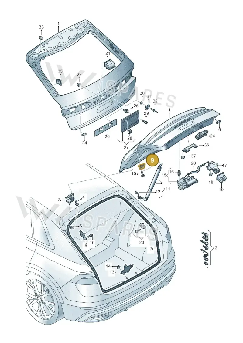 4M8827606 — Audi RS Q8 Quattro (2019-) diagram 429827000, position 9