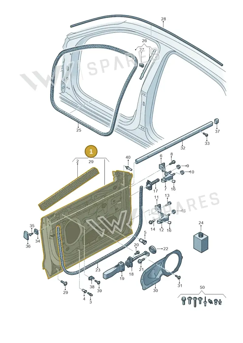 4M8831051C — Audi RS Q8 (2019-2025) diagram 429831010, position 1