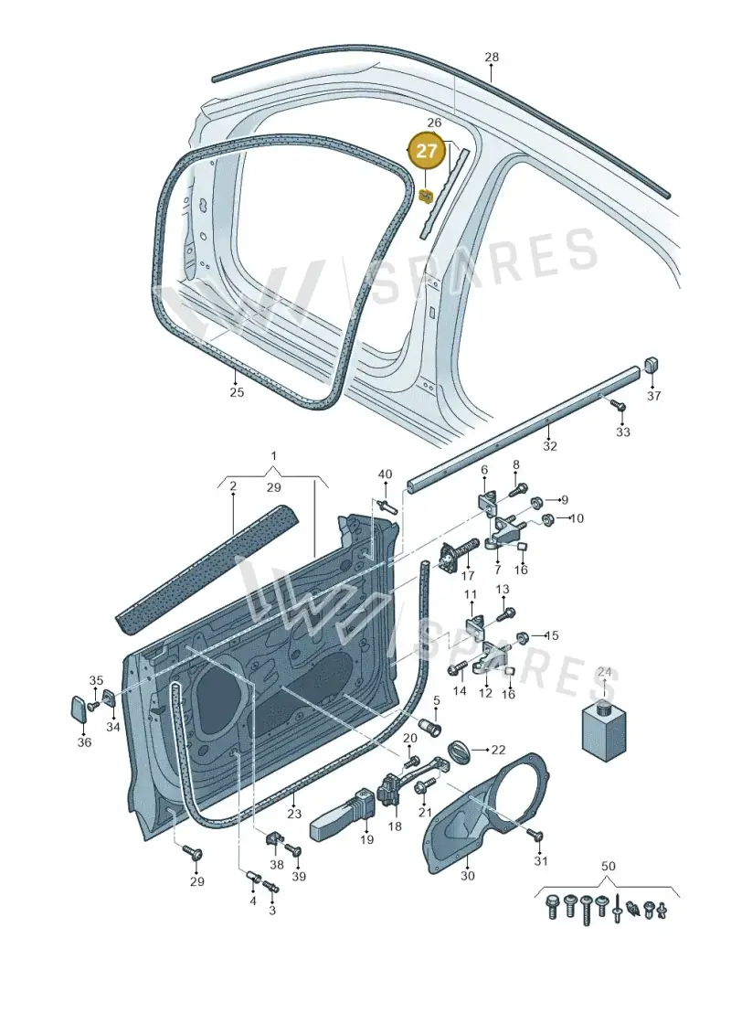 4M8837073 — Audi RS Q8 (2019-2025) diagram 429831010, position 27